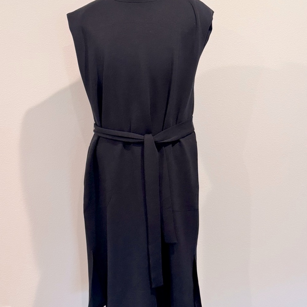 SPANX Black Midi Dress with Belt
